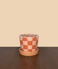 Pink Checkered Planter