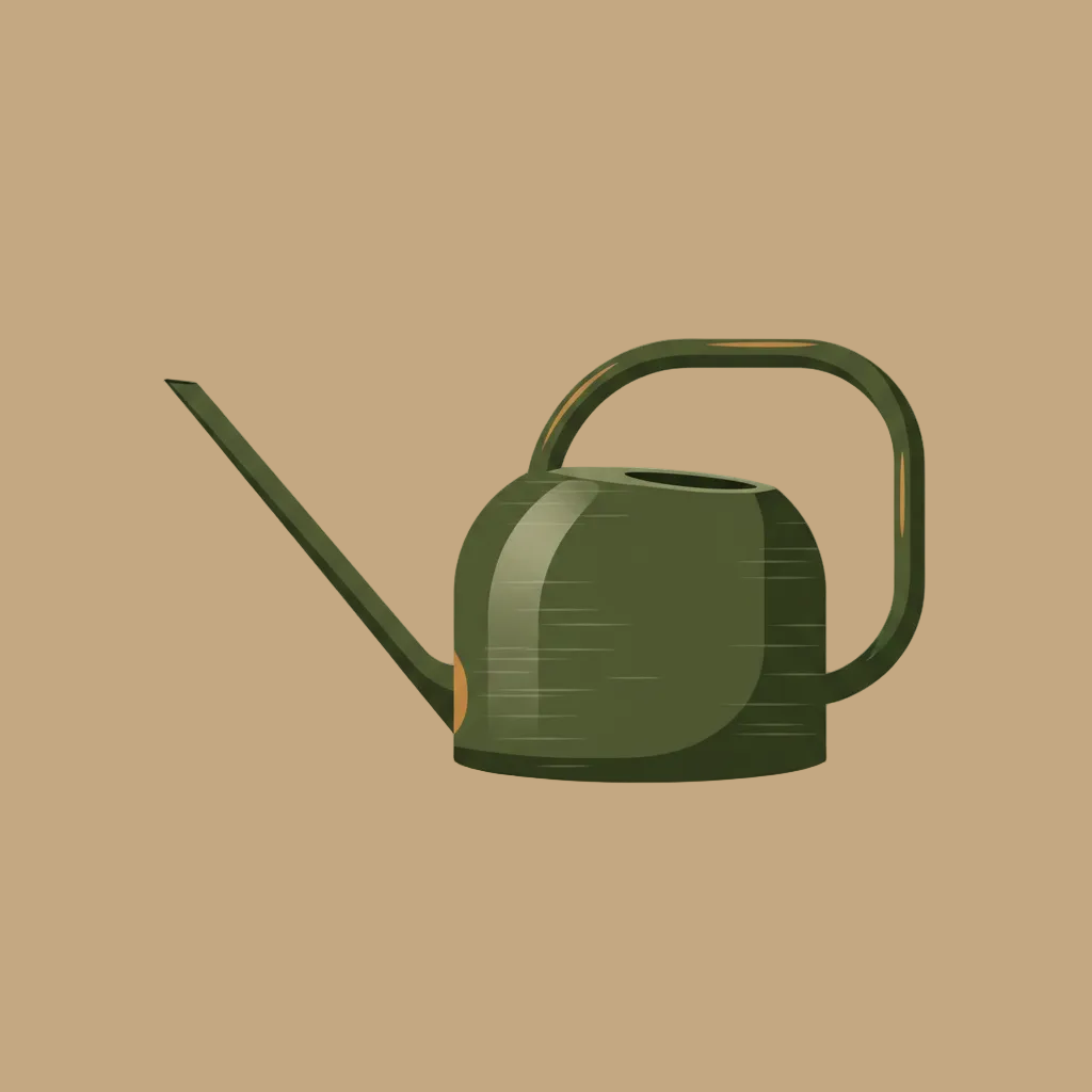 Dark Green Mid-Century Watering Can